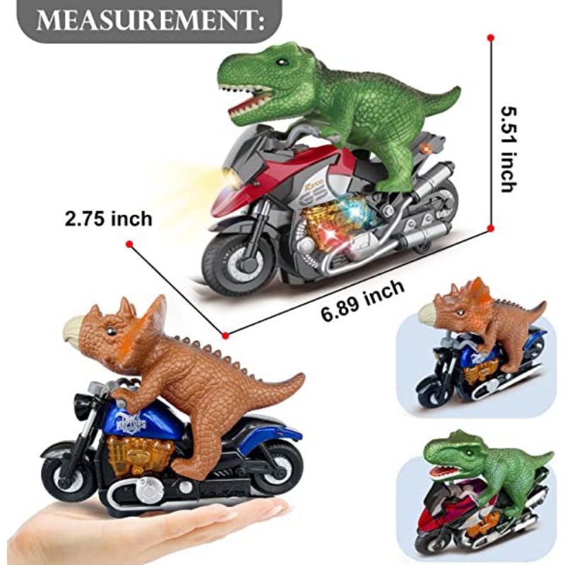 Mainan Anak Motor Dinosaur Baterai music / ACOUSTO-OPTIC MOTORCYCLE B/O