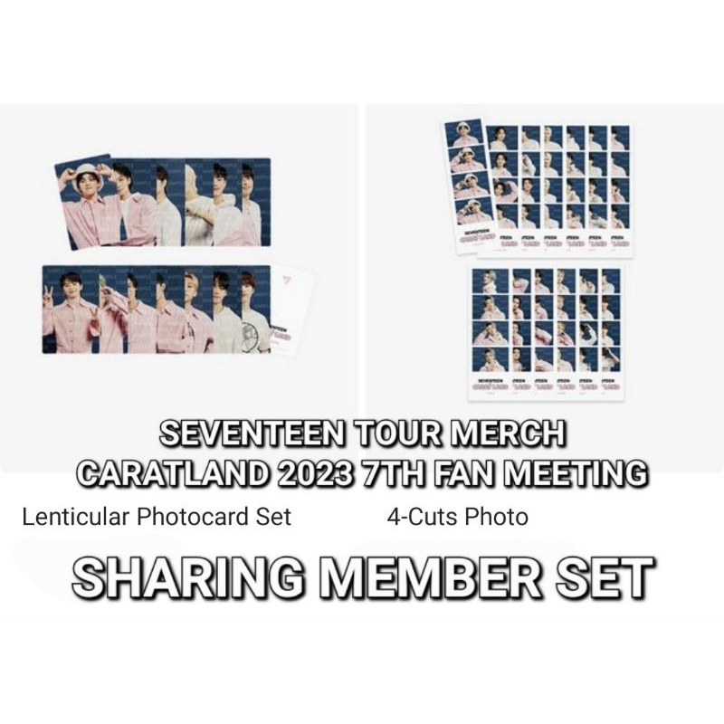 [ READY STOCK SHARING ] SEVENTEEN IN CARATLAND LENTICULAR PHOTOCARD 4 CUT PHOTO TOUR MERCH 2023 SVT 