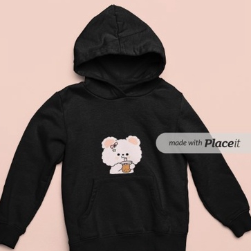 Hoodie Jacket Sweater Anak Laki Laki Cowok PEACH BOBA Hoodie Jacket Anak Kecil Remaja Cewek Cowok Pr