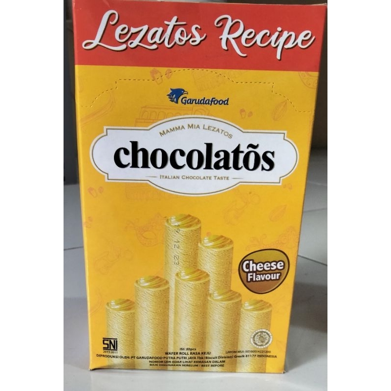 

Chocolatos Wafer Roll Cheese (1box isi 20)