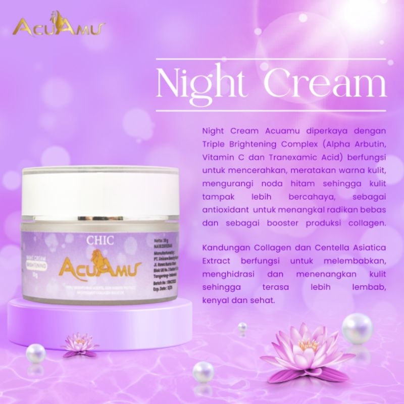 ACUAMU PAKET BRIGHTENING SERIES/ PERAWATAN WAJAH CERAH DALAM 14 HARI/ SKINCARE BPOM