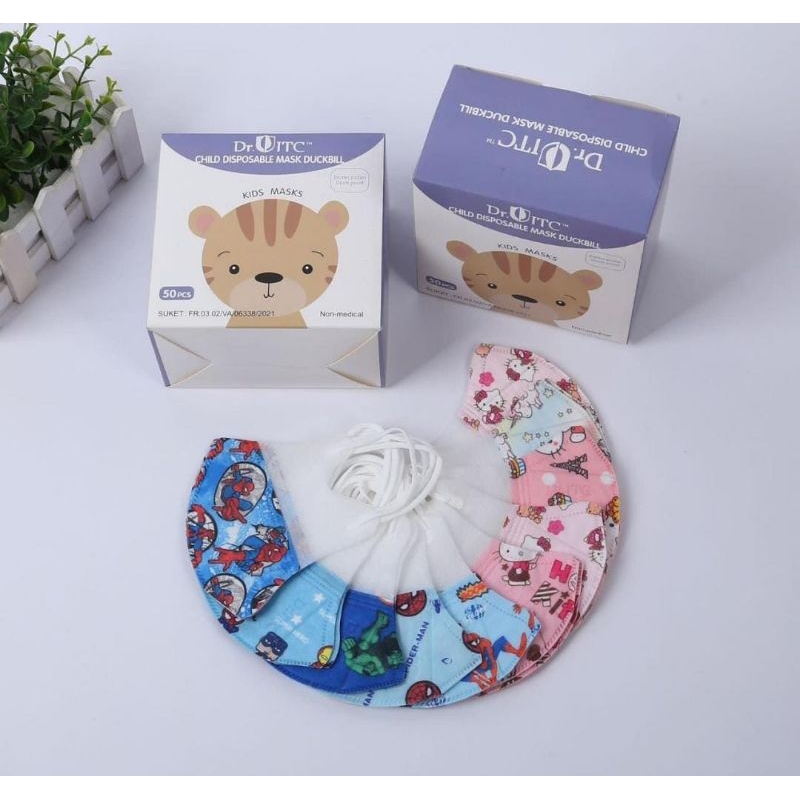 Masker Duckbill Anak Motif Cewek Cowok