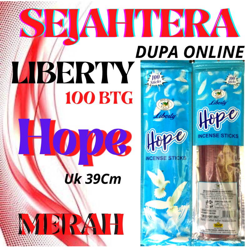 Dupa Hio inda Liberty 100btg “HOPE” MERAH Pouch