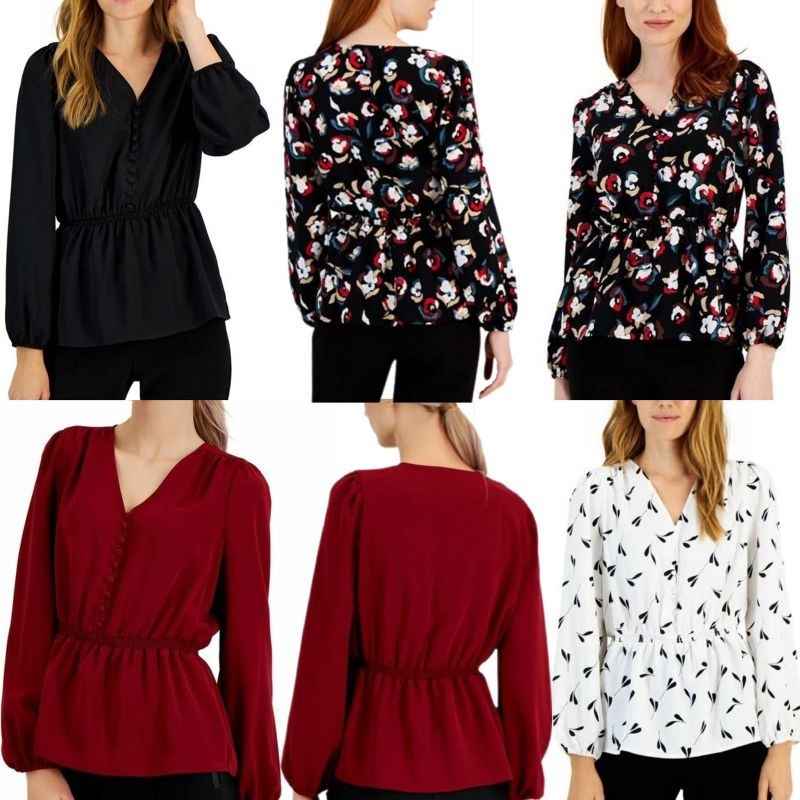 Alfani peplum blouse