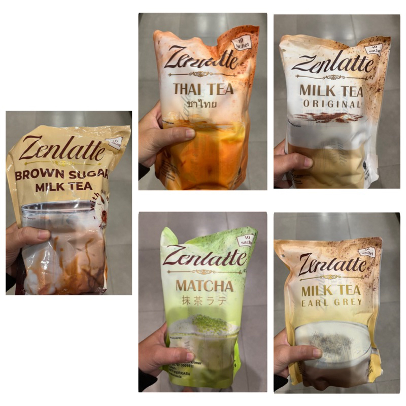 

ZENLATTE Minuman Susu Rasa MILK TEA (Original dan Earl Grey) / THAI TEA / MATCHA LATTE - 10sachet x 24gr