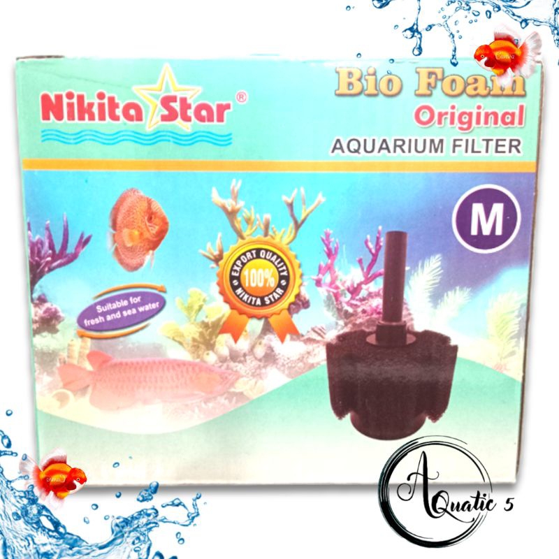 Media Filter mini filter Aquarium BIO FOAM / BIO SPONGE NIKITA STAR SIZE M