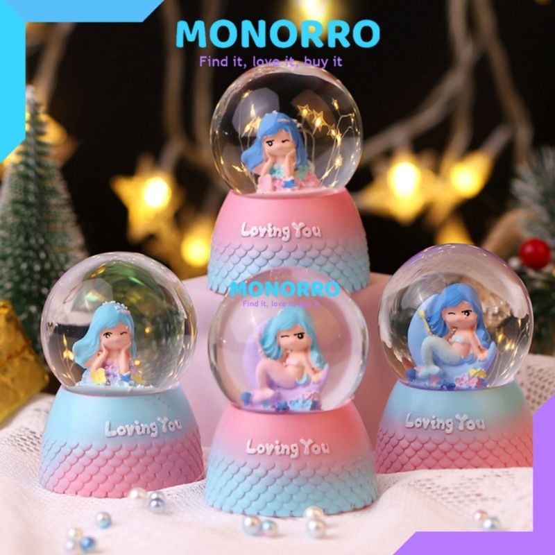 SnowBall Music Lamp-Snowball Mermaid - Bola Kristal - Bola Musik Lampu Mermaid - Bola Musik Mermaid