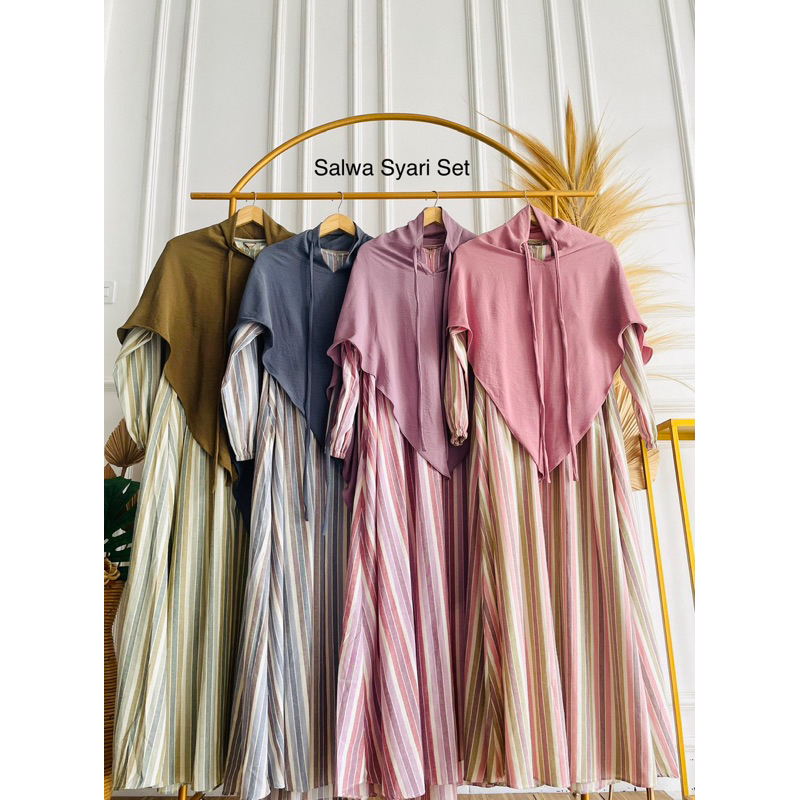 Salwa Set Syari Salur Daily Bergo