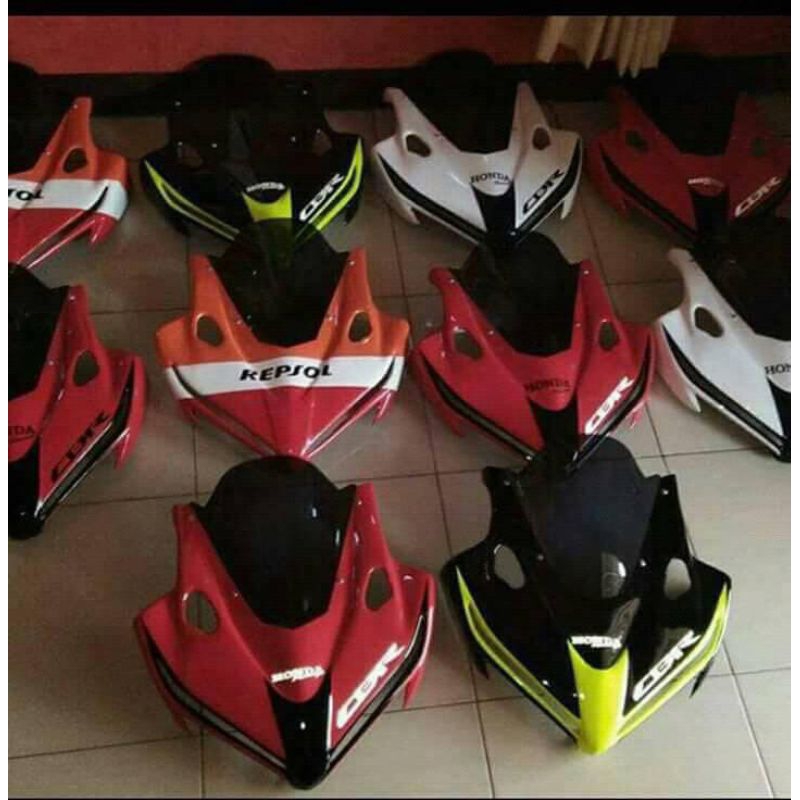 TOPENG CBR 150R MODEL V4 WARNA MERAH HITAM GLOSY