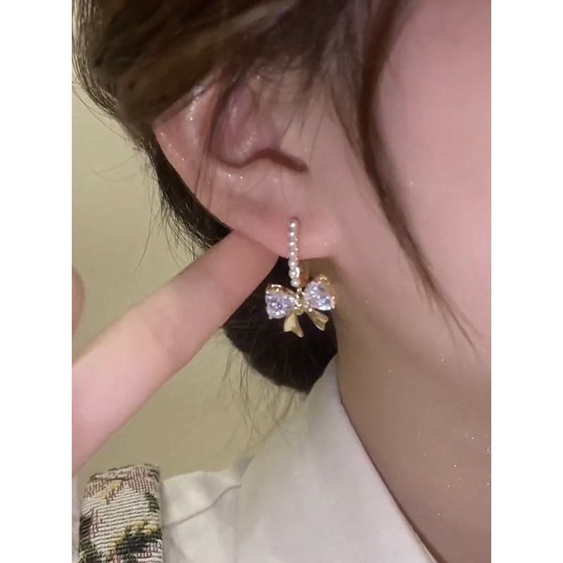 Anting  E379  aksesoris fashion Mutiara Bola Korea