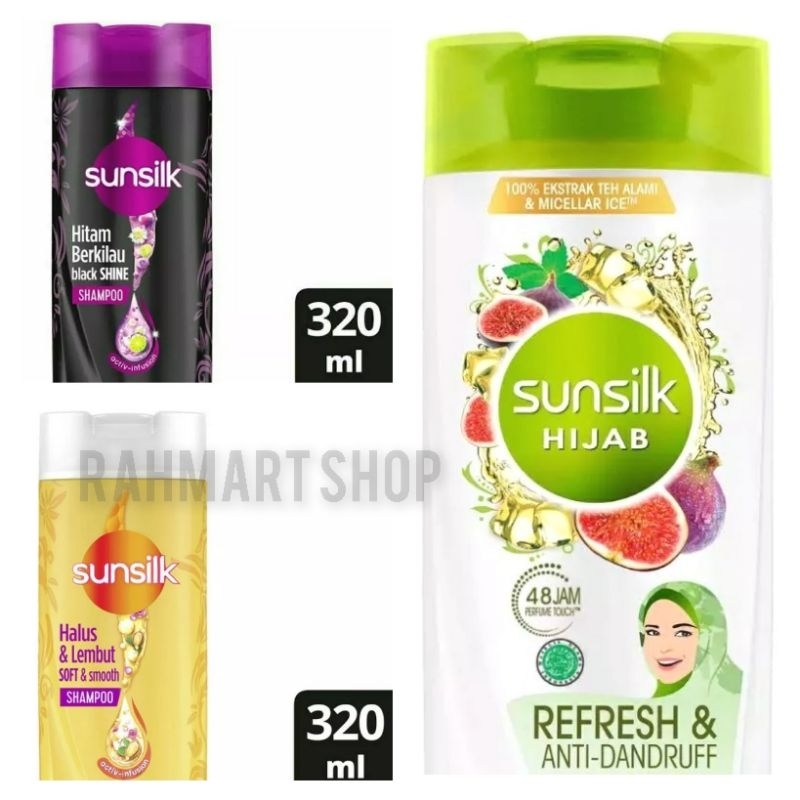 Shampoo Sunsilk 340ml / 320ml Soft and Smooth / Black Shine 340ml