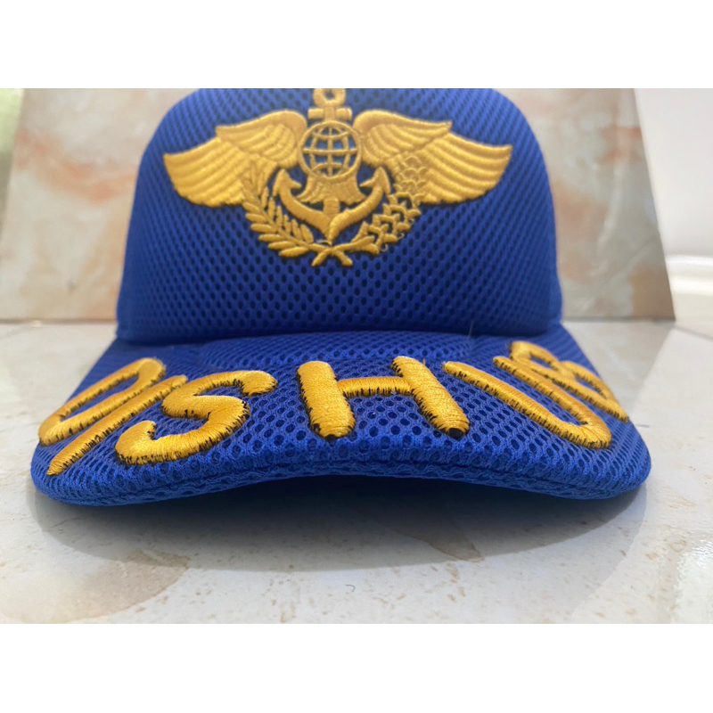 Topi Dishub Bahan Dobel mess Biru//hitam