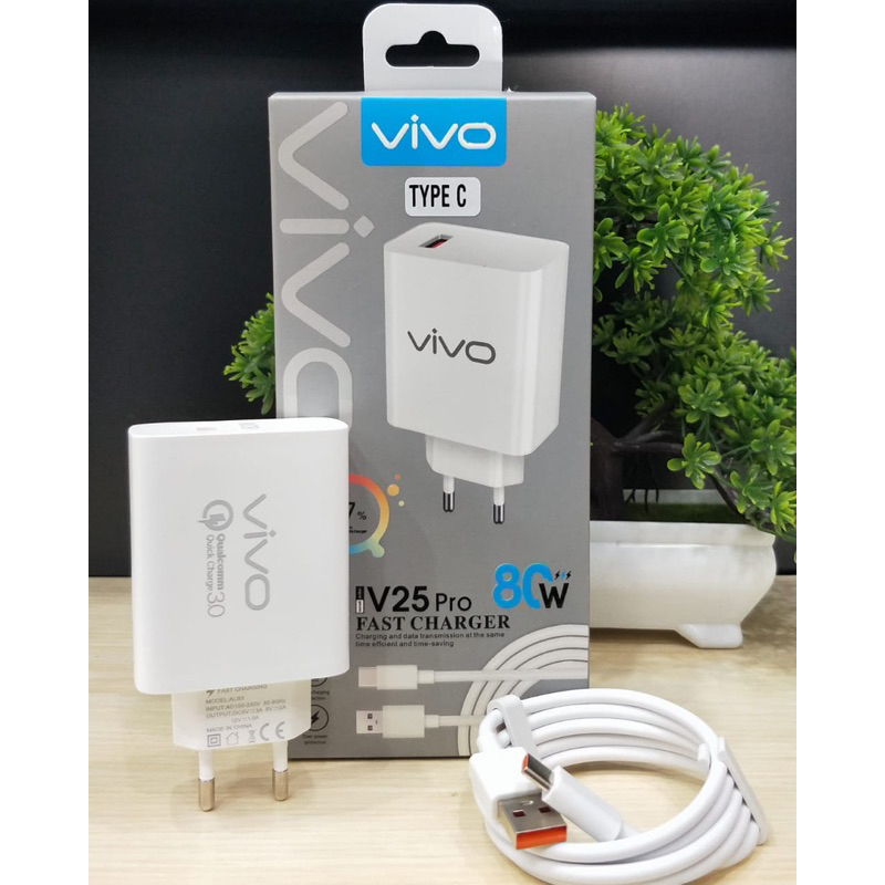 Travel Charger Vivo V25 Pro 80watt Micro Dan Type C Super fast Charging Promo Sen