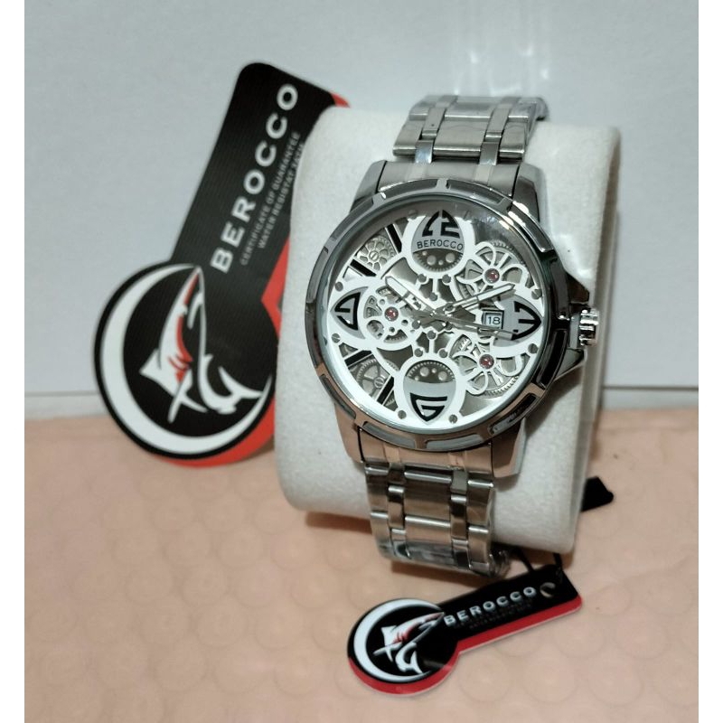 JAM TANGAN PRIA BEROCO RANTAI STAINLES STEEL TAHAN AIR WATER