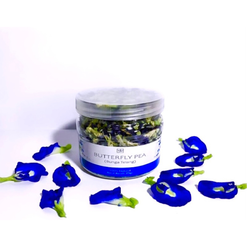 

Bunga telang kering (butterfly pea) 25gr | teh biru | dried flower tea| pewarna makanan alami | teh herbal | teh bunga telang
