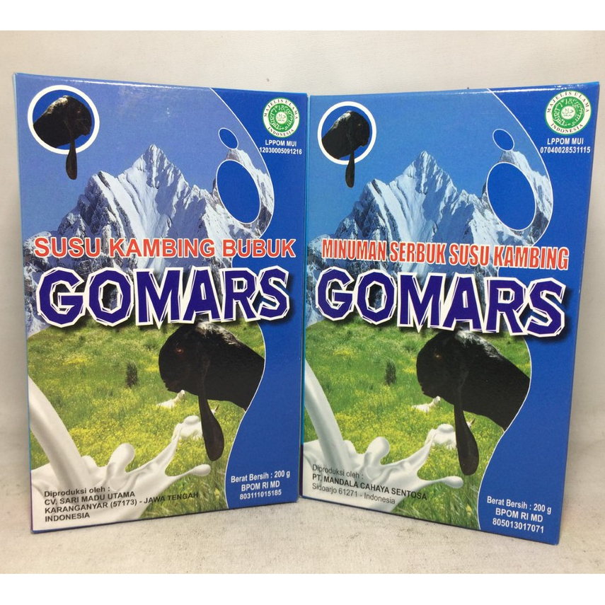 

GOMARS, Susu Kambing (200 gr) / Susu Kambing Gomars / Gomars Susu Kambing