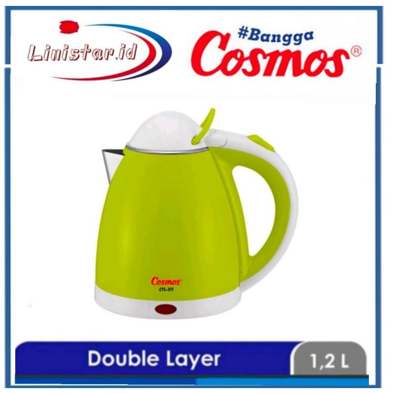 COSMOS KETTLE Listrik CTL211/Pemanas air  cosmos teko listrik 0,8 liter COSMOS GARANSI RESMI electri