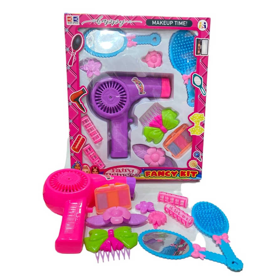 ( BISA COD ) PROMO MAINAN ANAK MAKEUP MAKE UP FAIRY PRINCESS SET SALON BEAUTY HAIRDRYER PAKAI BATERAI / MAINAN HD 008