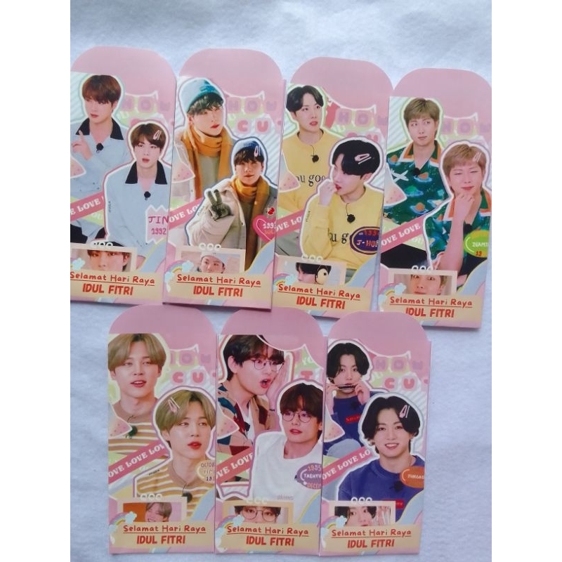 

amplop lebaran BTS jumbo isi 7