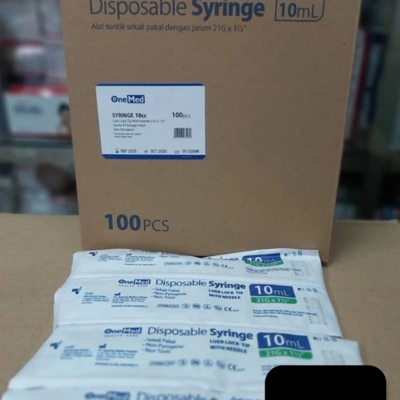 Syringe spoit 10cc 10ml onemed harga satuan 1pcs
