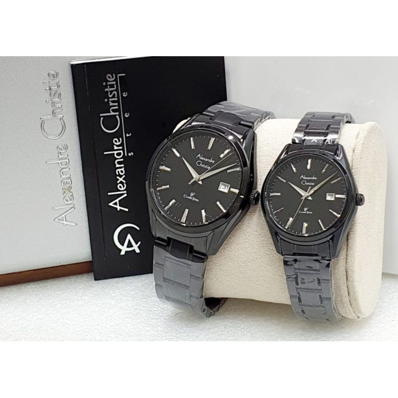 JSA 2025 JAM TANGAN COUPLE ALEXANDRE CHRISTIE 8681 TGL STAINLESS ORIGINAL