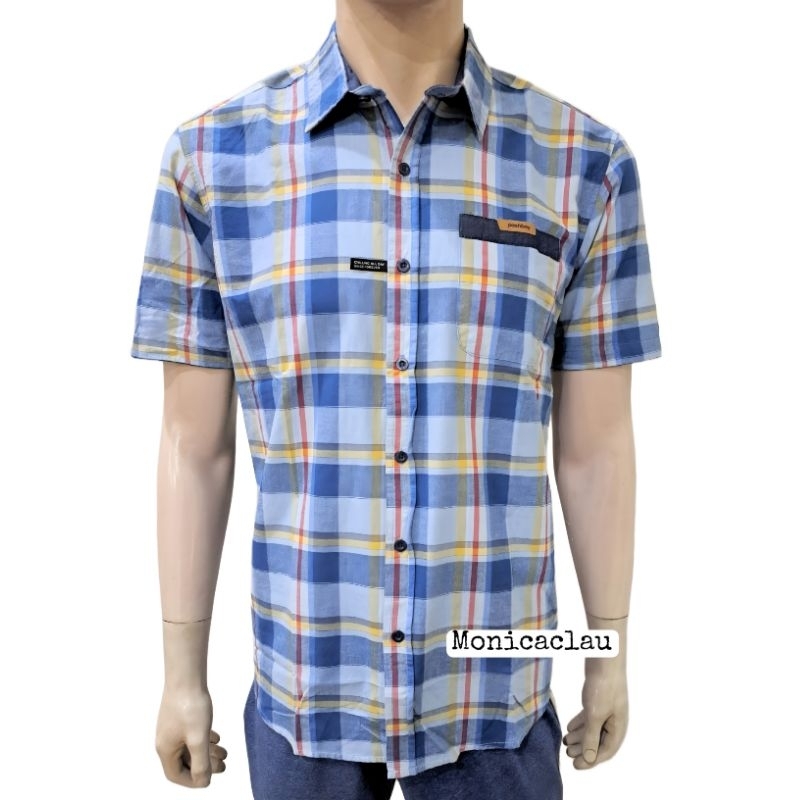 Kemeja Pria Poshboy Original Reno Casual Shirt Katun kotak-kotak