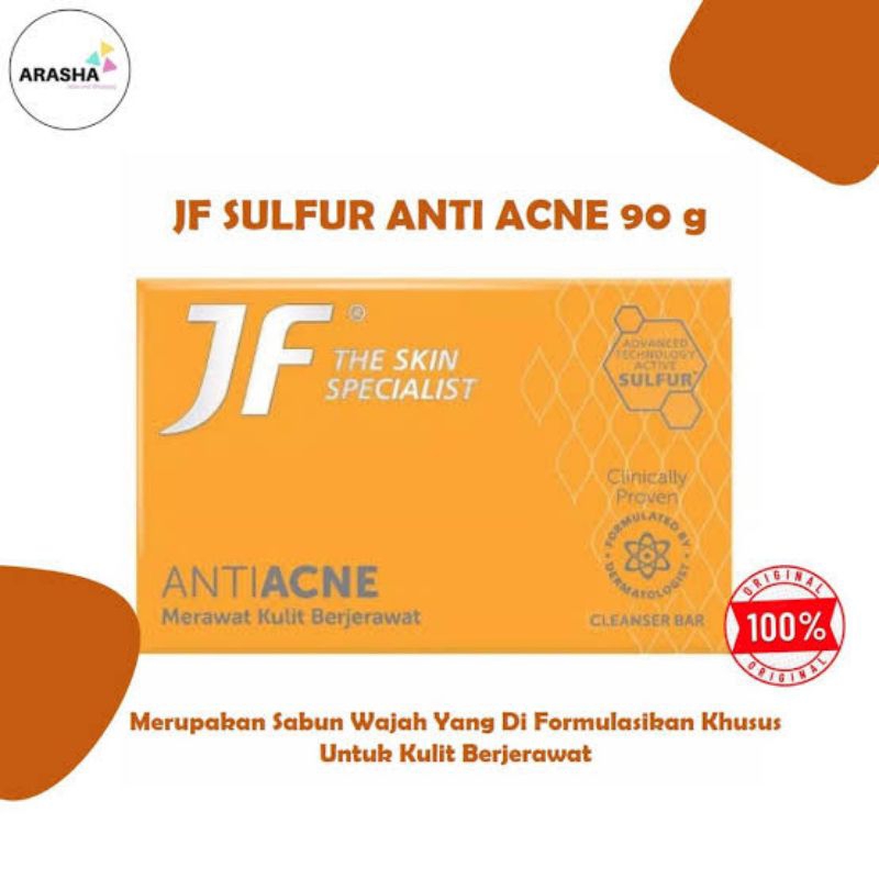 JF SULFUR ANTI ACNE 90 G / CLEANSER BAR SOAP JF SULFUR ANTI ACNE 90 GRAM