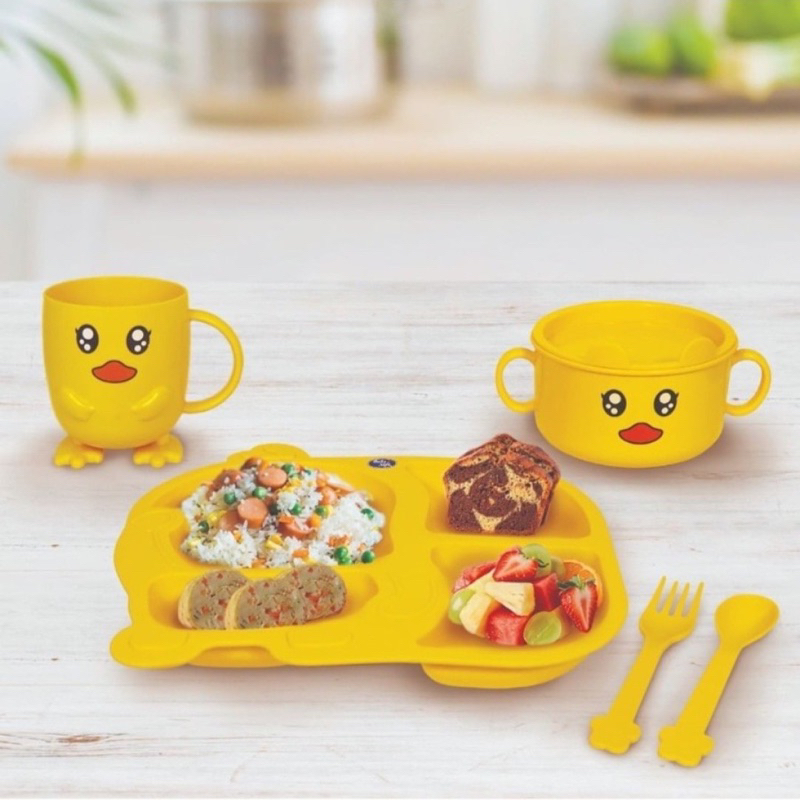 Baby Safe Feeding Set Duck - Set Alat Makan Bayi Anak