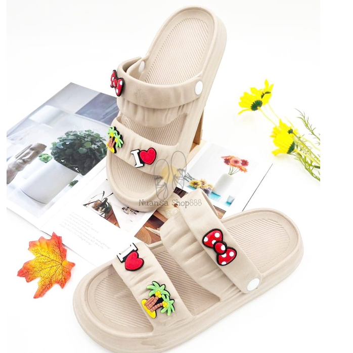 Sandal Wanita Dewasa Sandal Selop Jelly karet korean style tali belakang UK 36-40 HL-804