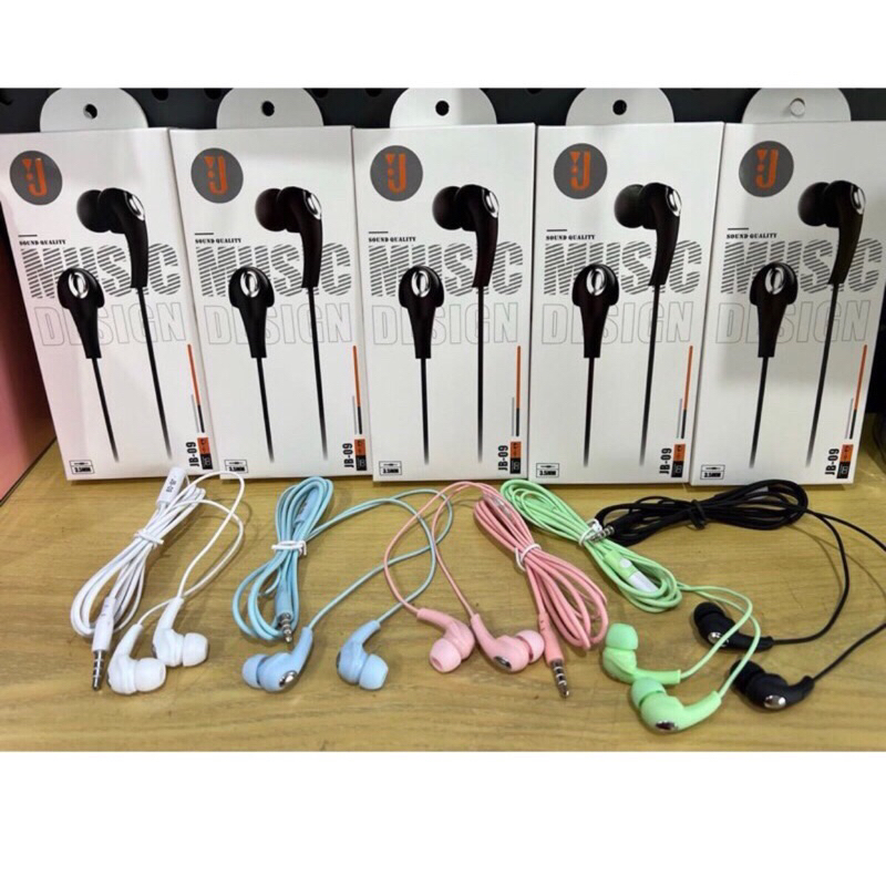 Earphone Jb-09 Macaron Stereo Musik