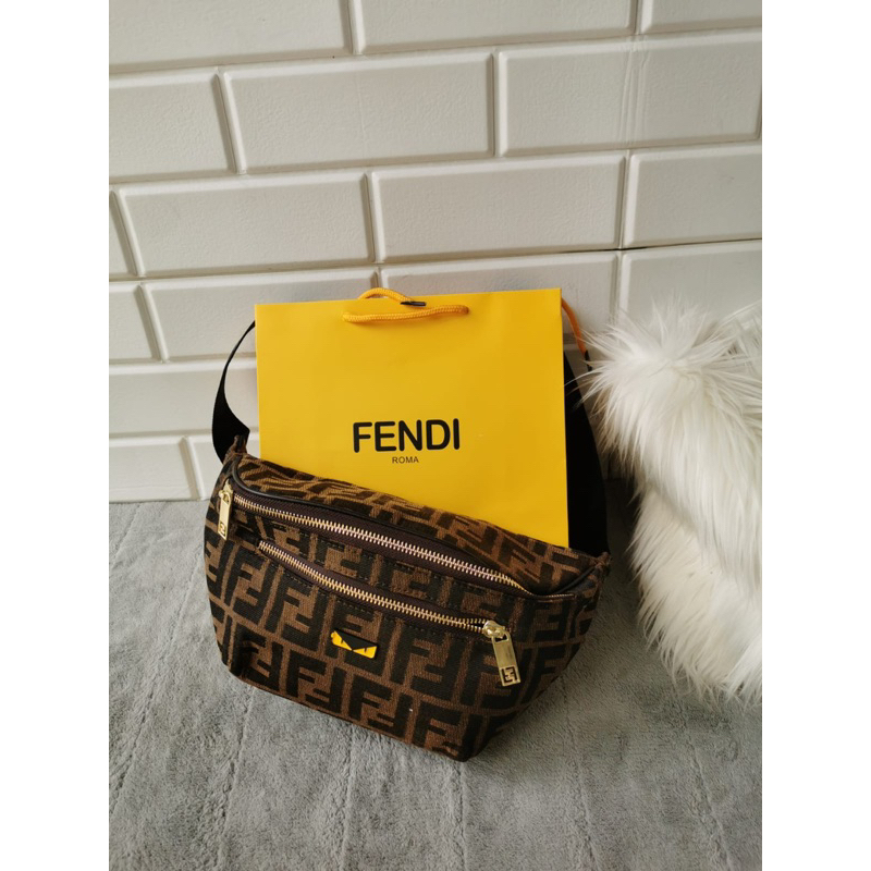 Tas Waistbag fendi pria wanita import tas selempang branded