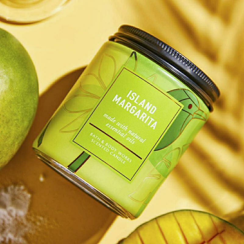 BATH &amp; BODY WORKS BBW ISLAND MARGARITA 3-WICK SCENTED CANDLE 411 G