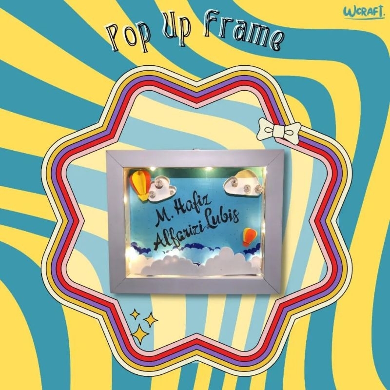 Pop Up frame lettering