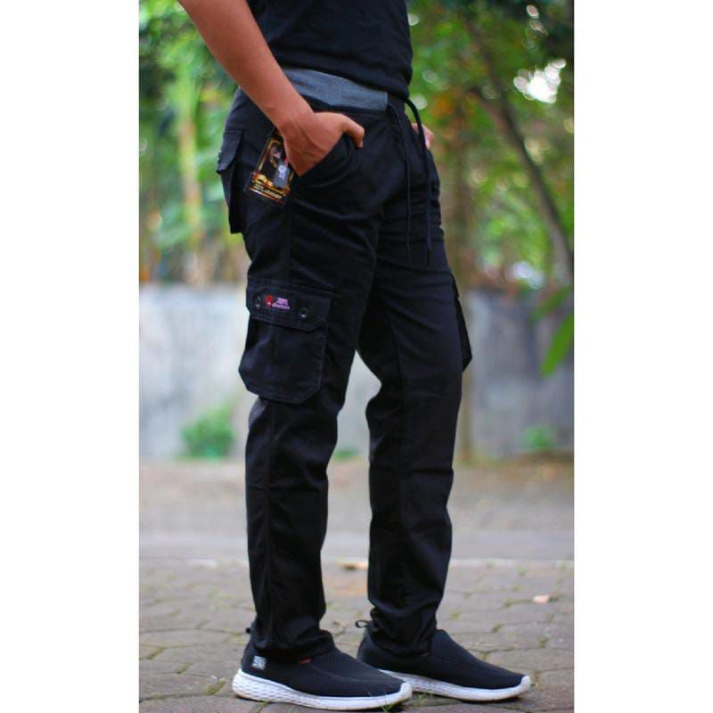 Celana Panjang Pria Rip Cargo  Bahan twill Stretch Premium