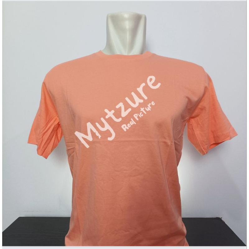 Kaos Oblong Polos Lengan Pendek Salem Oren Pastel Cotton Combed