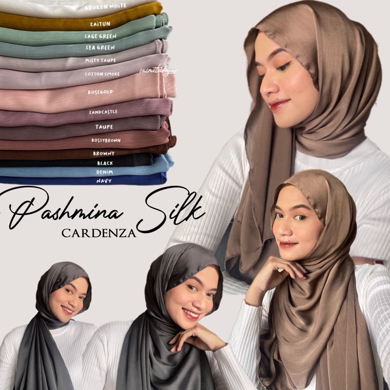 PASHMINA SILK CARDENZA PREMIUM // PASHMINA SATIN KEKINIAN