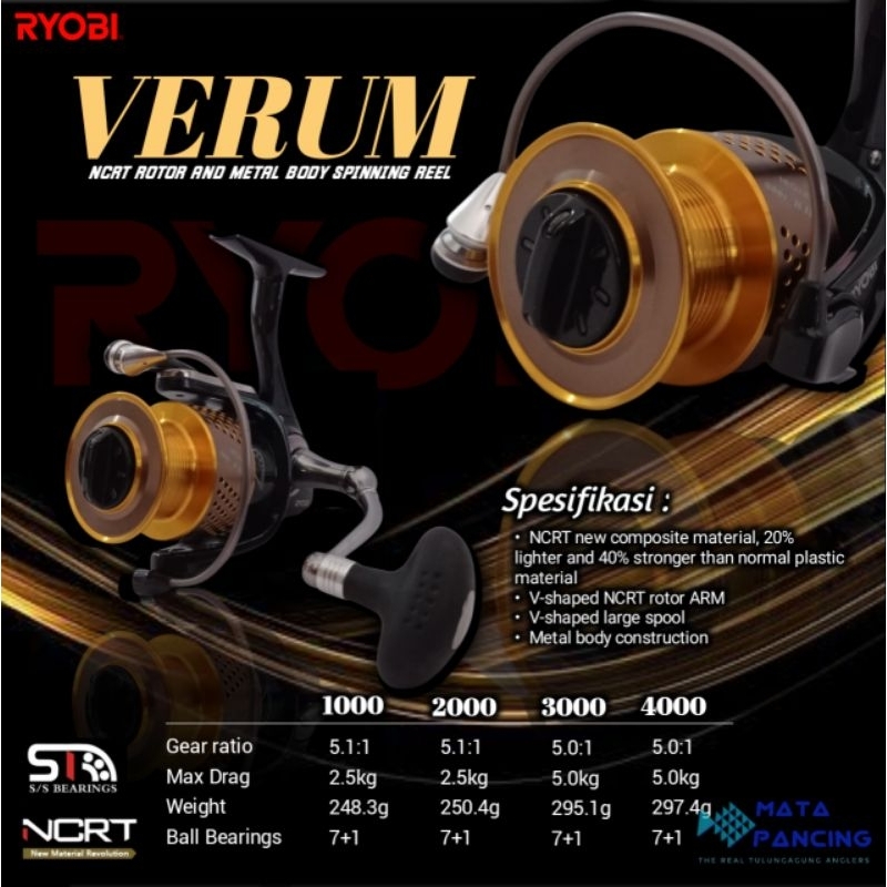 Reel ryobi verum 2000 dan 4000 one way