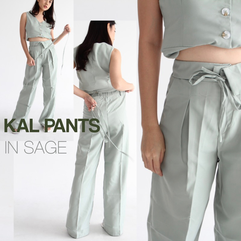 KAL PANTS | Celana Panjang Highwaist Kulot Wanita / Loose Cullote Pants / Linen Trousers