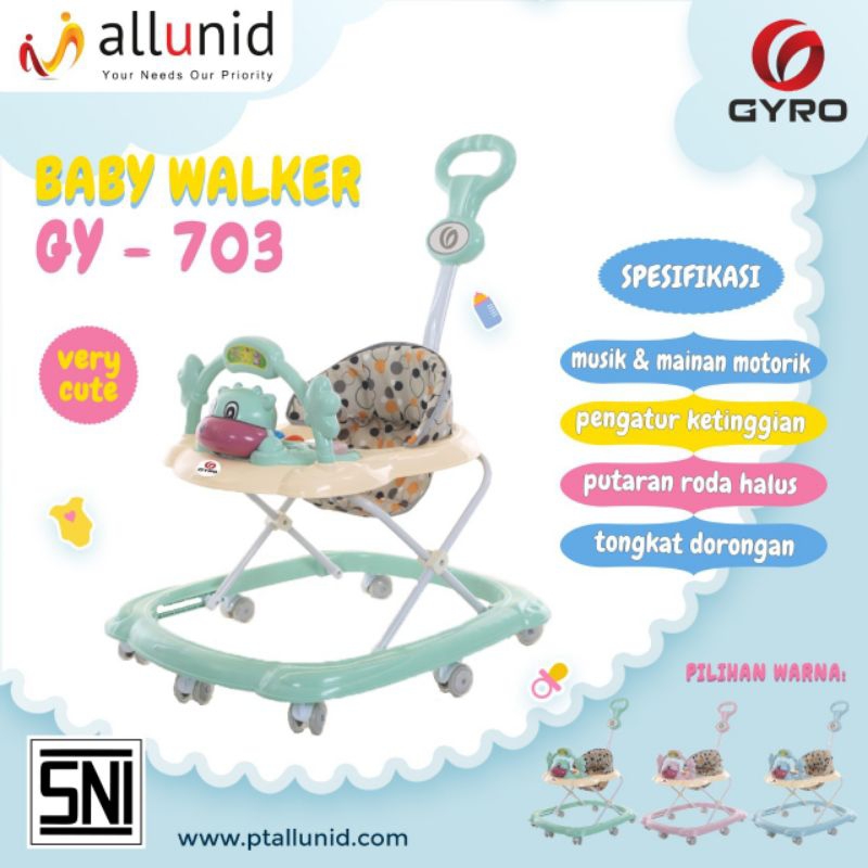 BABY WALKER SPASBABY GY  703 DAN GY 704 MENGGUNAKAN MUSIC DAN BANGKU BISA DIATUR