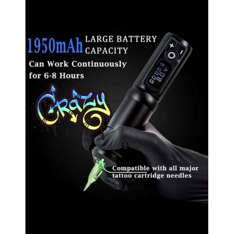 mesin tattoo Rotary pen Am V3 wireless tanpa kabel sulam alis kecantikan tatto tato