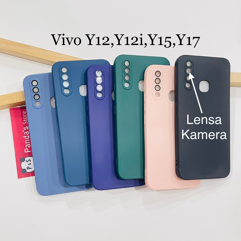 Case Vivo Y12, Y12i, Y15, Y17 Lenspro Makaron Full Color Softcase Pro Lensa