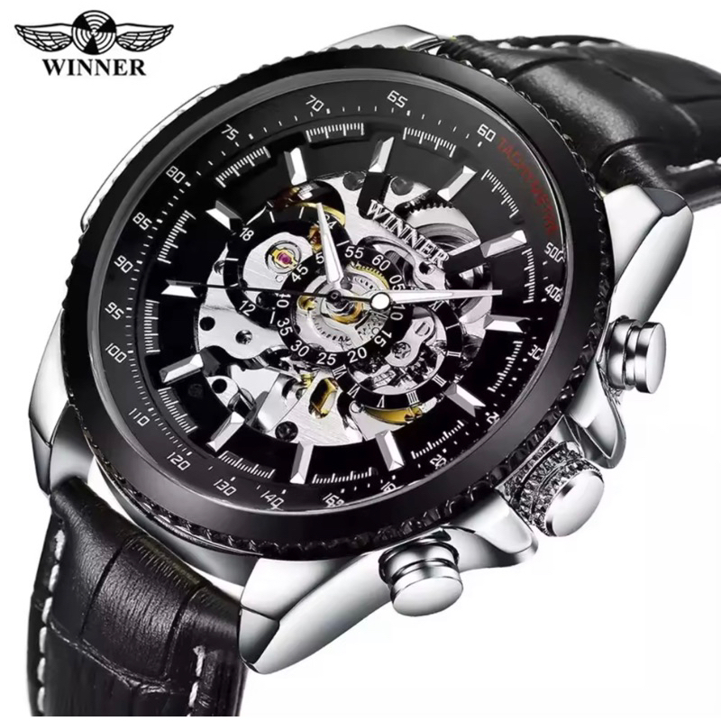 Jam Tangan Pria Keren Automatic Mechanical Winner Sporty Casual