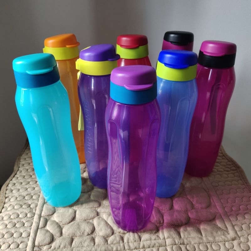 ECO BOTTLE  1L TUPPERWARE botol minum cowok botol minum petak eco square tupperware