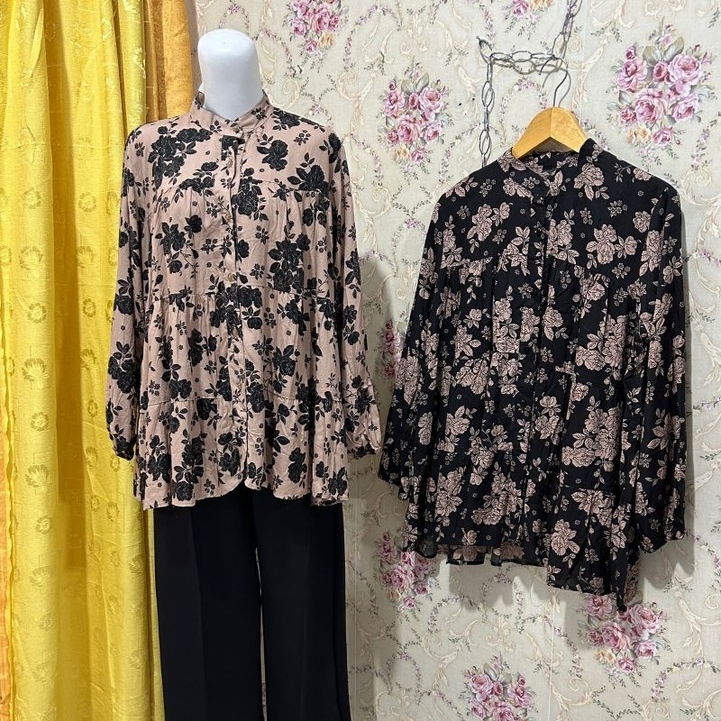 Blouse Rayon Motif Bunga