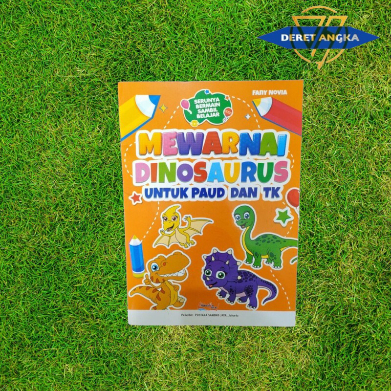 buku mewarnai dinosaurus ukuran besar