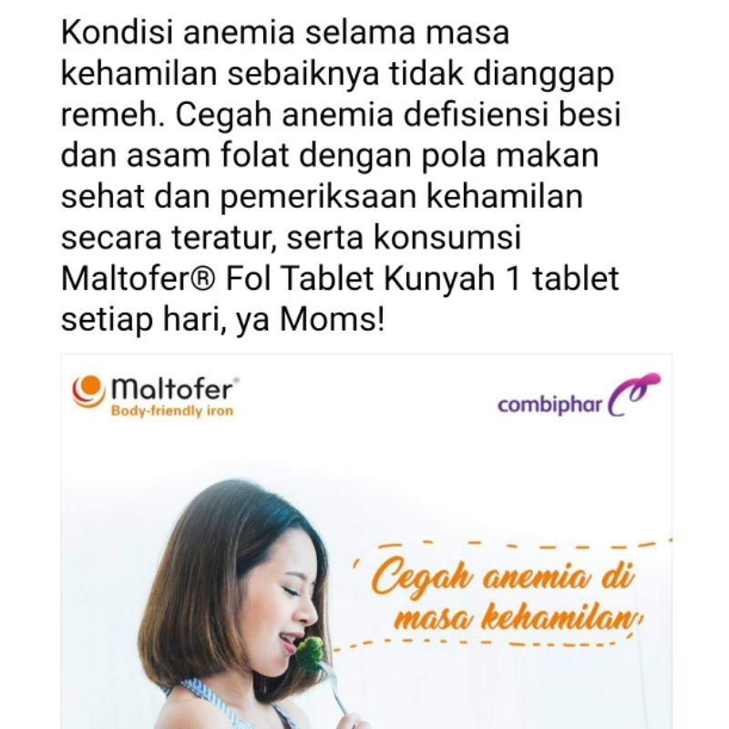 MALTOFER FOL - MALTOFER BIASA Chew Tablet Kunyah Zat Besi Asam Folat Anti Anemia Hamil Menyusui