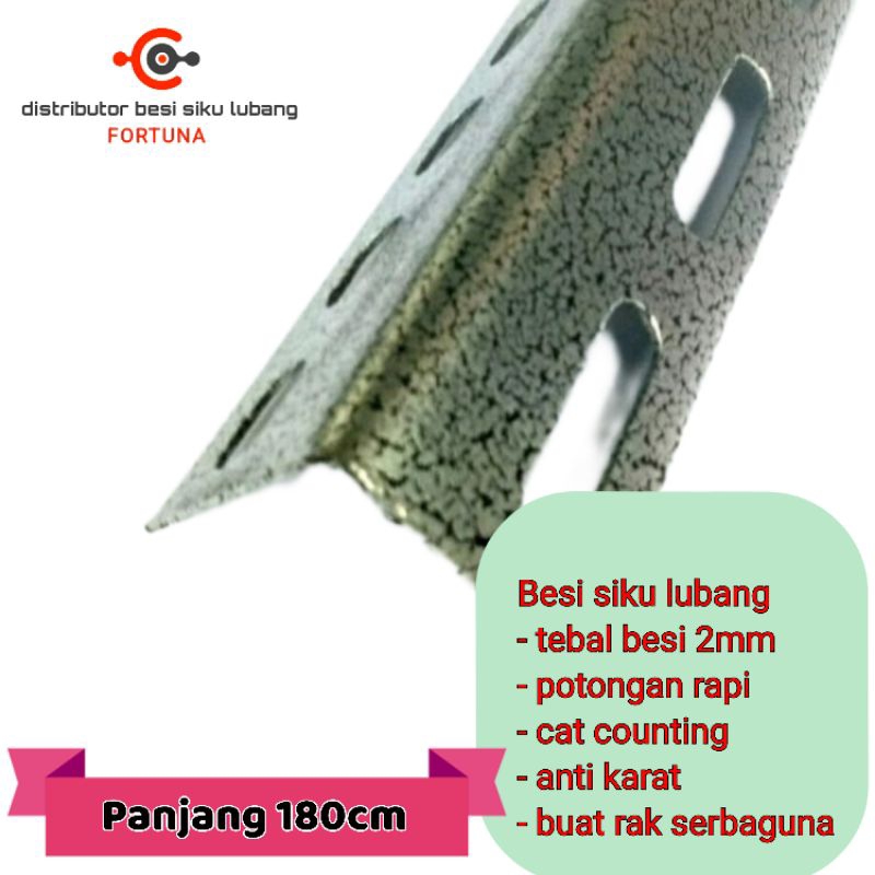 BESI SIKU LUBANG BUAT RAK SERBAGUNA TEBAL 2MM PANJANG 180cm HARGA GROSIR