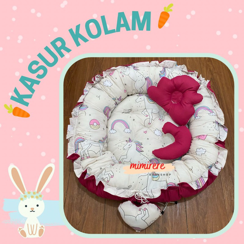 MIMIRERE Round babynest full beddingset circle baby nest kado lahiran premium