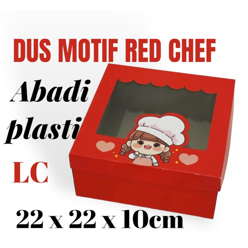 

DUS MERAH CHEF / BOX MERAH / DUS ROTI/ DUS HAMPERS 22x22x10cm