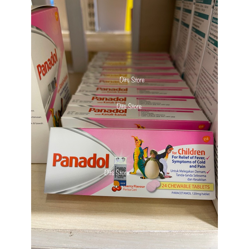 [READY] PANADOL TABLET HISAP ANAK ANAK / PANADOL FOR CHILDREN CHEWABLE MALAYSIA  (24 tablets)
